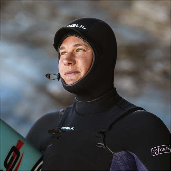 2025 Gul Womens Yulex Flexor 5/4mm Chest Zip Wetsuit FX1227-BKTB - Black / Tiebird